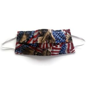 American Flag and Eagle Theme Face Mask Handmade